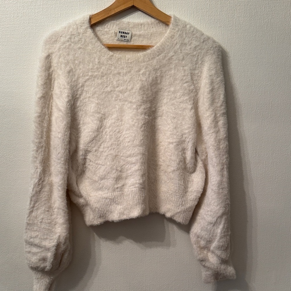 Sunday Best Soft Cream Crew Neck Sweater